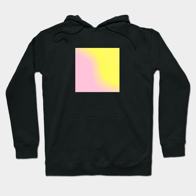 Pink Yellow Pastel Ombre Color Blend Hoodie by Sunny Saturated